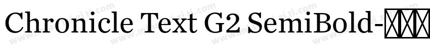 Chronicle Text G2 SemiBold字体转换